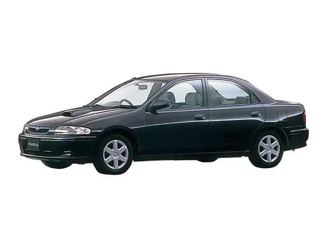 Mazda Familia (BHA3P, BHA6R, BHA8P, BHALP, BHA7P, BHA7R) 8 поколение, рестайлинг, седан (10.1996 - 05.1998)